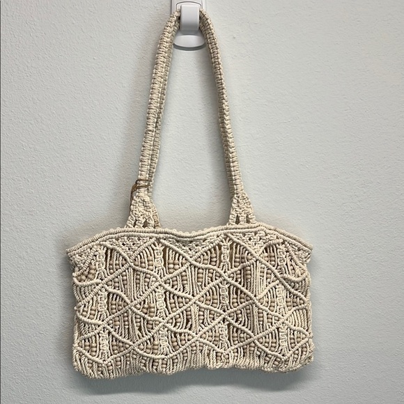 ✨Antik Kraft Beaded Macrame Shoulder Bag w/ Zipper closure - Picture 1 of 7